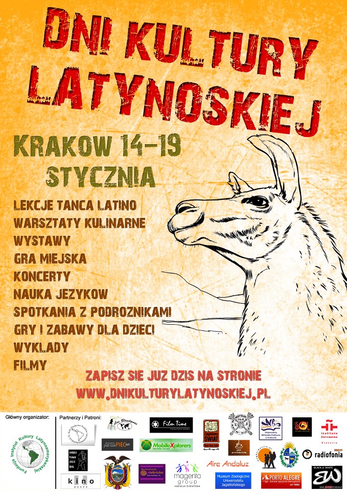 Plakat Dni Kultury Latynoskiej w Krakowie